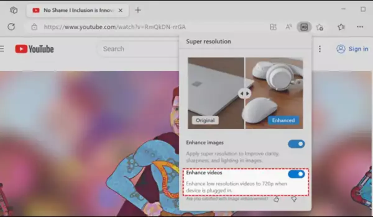 Microsoft edge gains in its video resolution